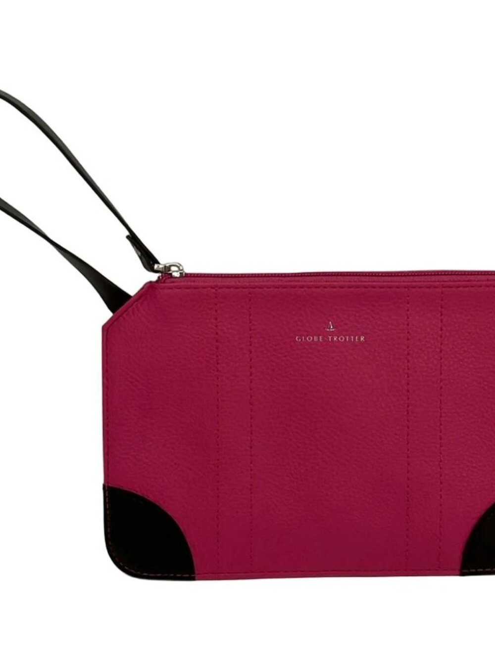 GLOBE TROTTER Pink Leather Pouch